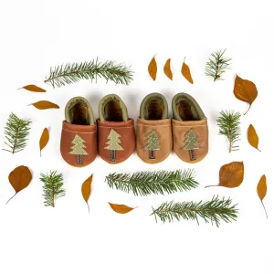 Chestnut & Wood Pine Fir Trees Leather Shoes  Baby and Toddler