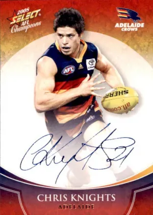 Chris Knights, Blue Foil Signature, 2008 Select AFL Champions