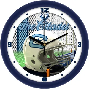 Citadel Bulldogs Wall Clock - Football Helmet