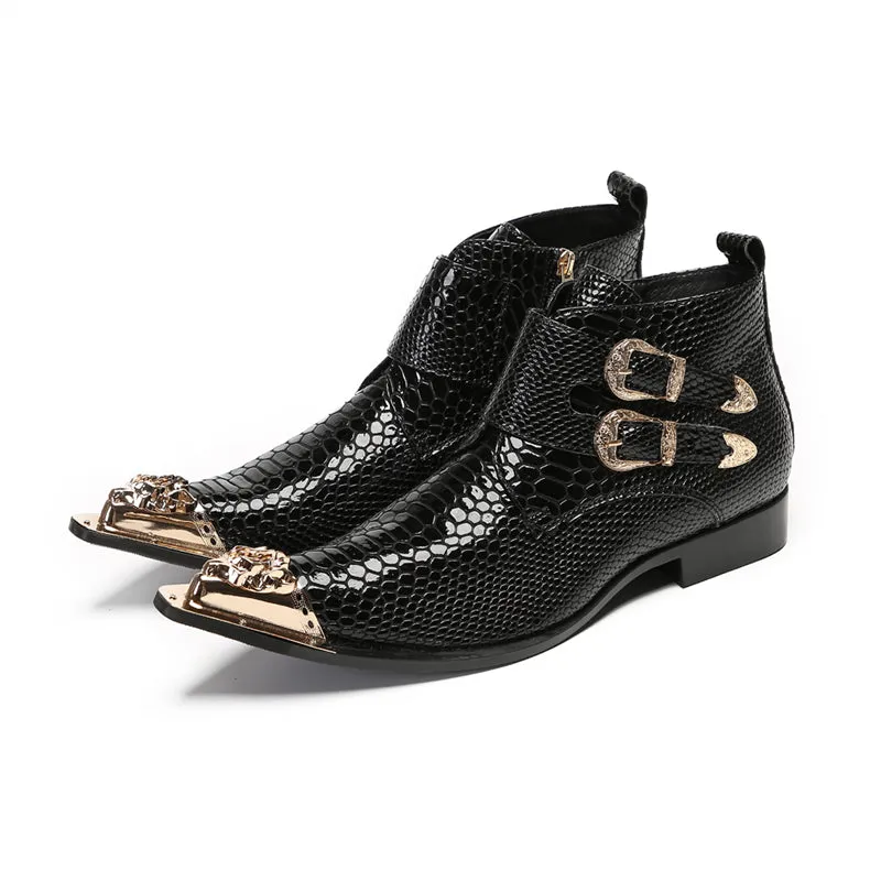 Confidently Chic Leather Fashion Ankle Boots