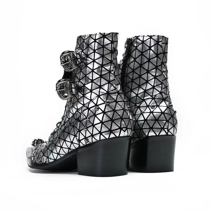 Contemporary Men's Pointed-Toe Ankle Boots