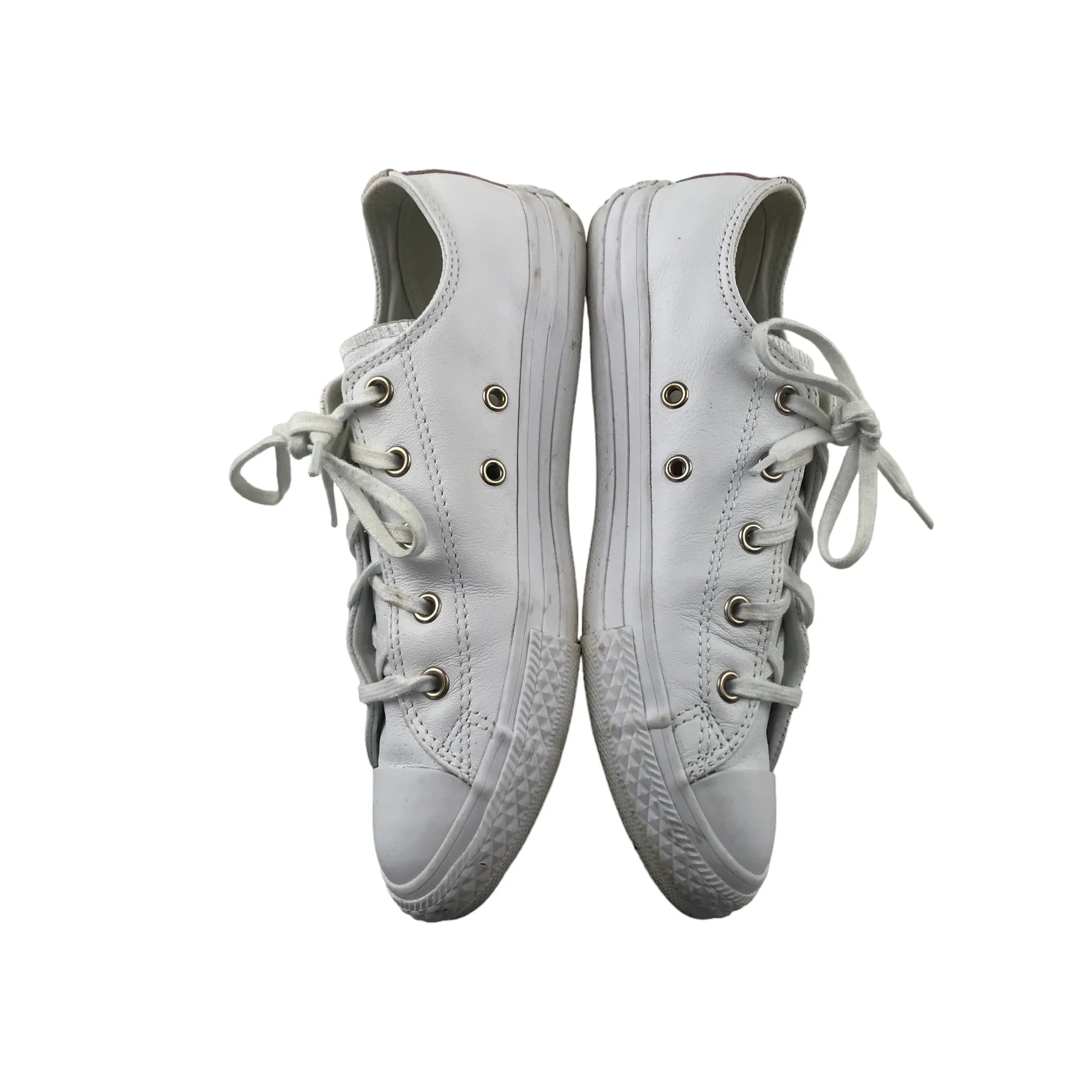 Converse trainers shoe size 3 white leather low tops Chuck Taylor All Star