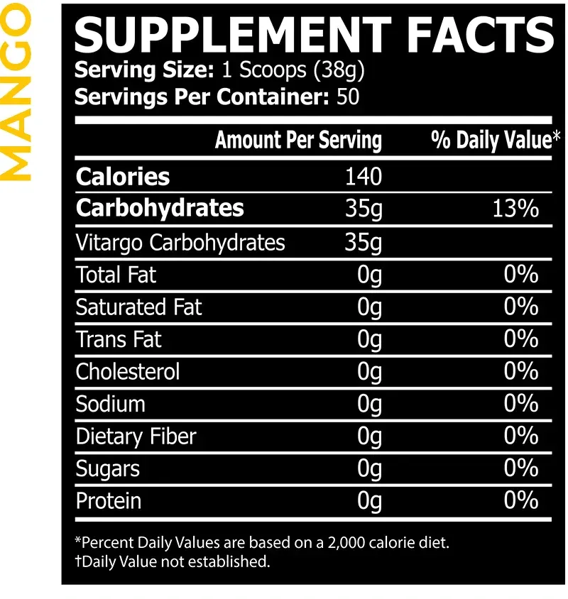 Core Champs Vitargo Carbo Fuel 50 Servings Mango