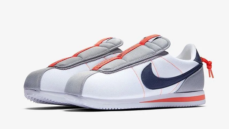 Cortez Basic Slip White Thunder Blue Wolf Grey Orange Sneaker