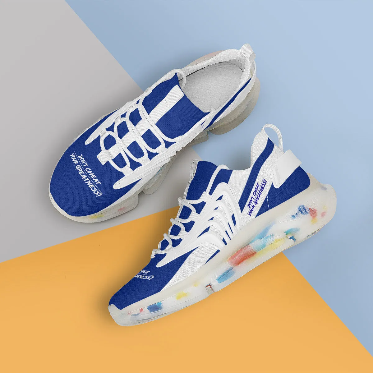 DCYG X2 Royal Blue  & White , Air Max React Sneakers - White