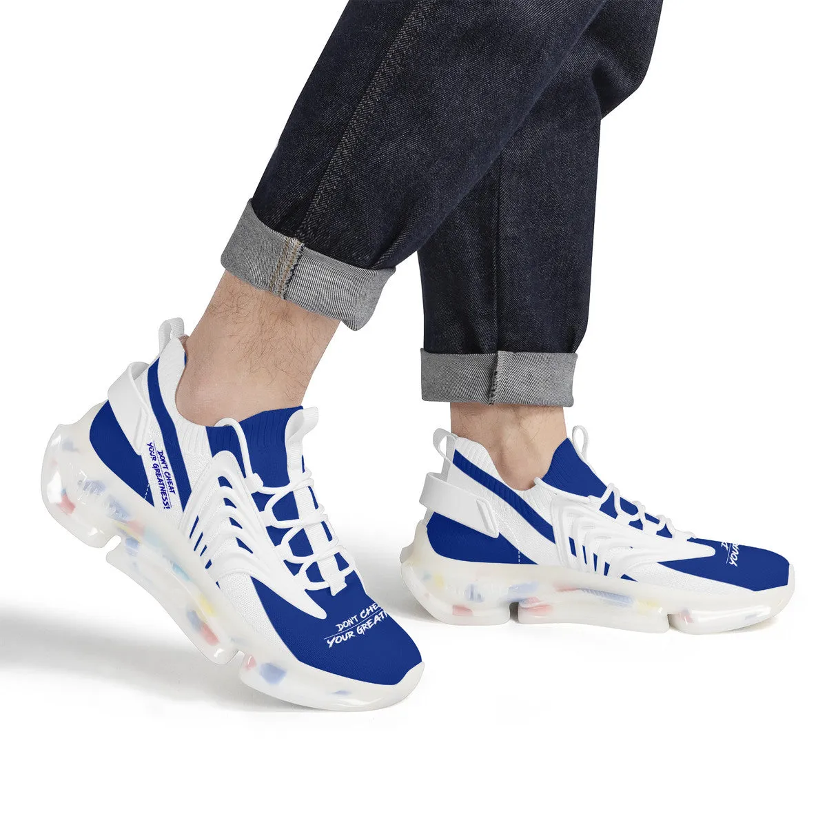 DCYG X2 Royal Blue  & White , Air Max React Sneakers - White