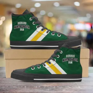 Diehard North Dakota Fan Canvas High Top Shoes