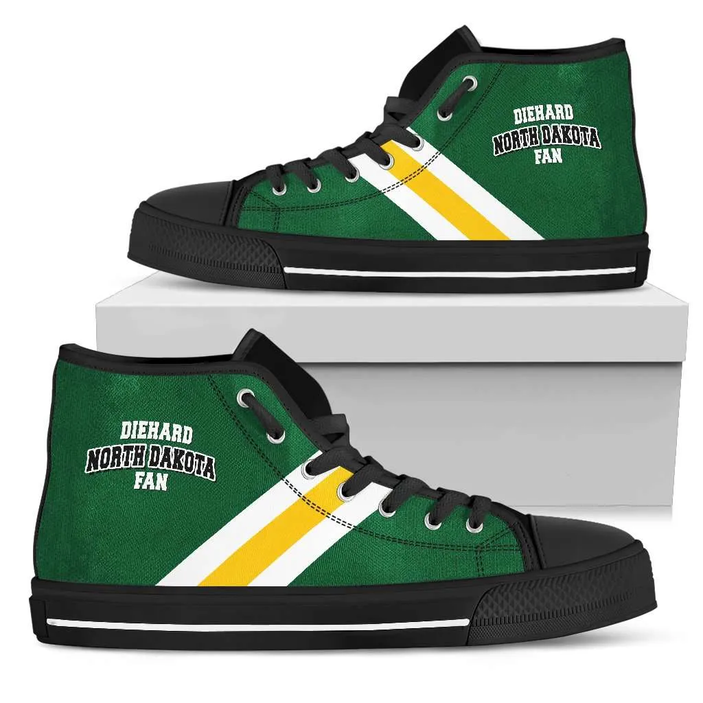 Diehard North Dakota Fan Canvas High Top Shoes