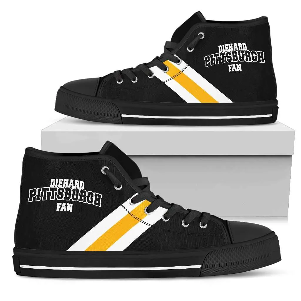 Diehard Pittsburgh Fan Canvas High Top Shoes