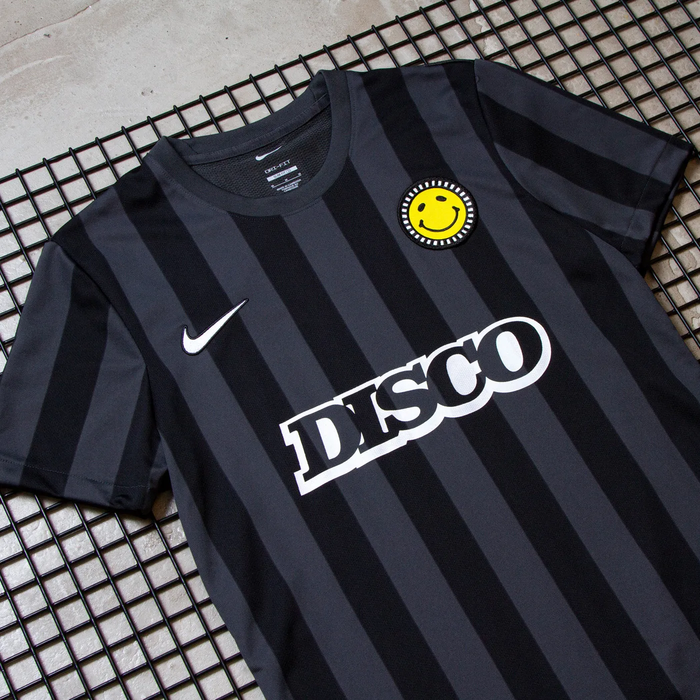 Disco Town FC Striped Division - Jersey - Black Grey