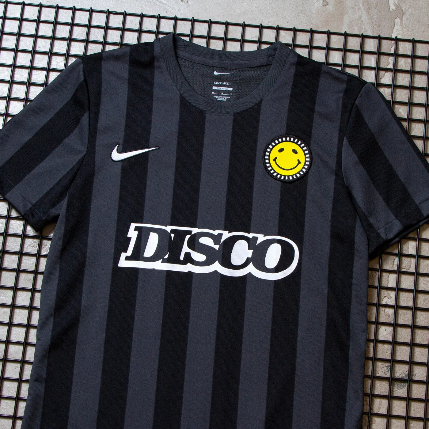 Disco Town FC Striped Division - Jersey - Black Grey