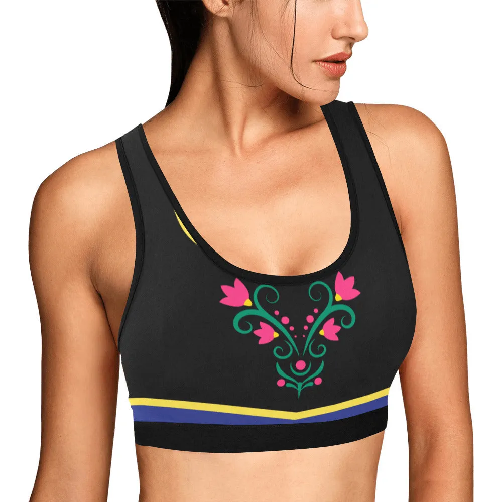 Disney Frozen Anna Blue Women's Sports Bra