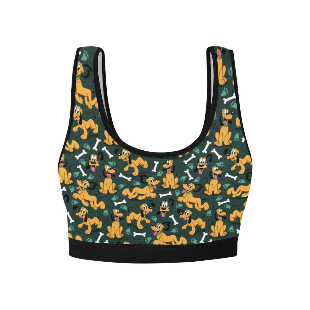 Disney Pluto Life Is Better With A Dog Women's Sports Bra