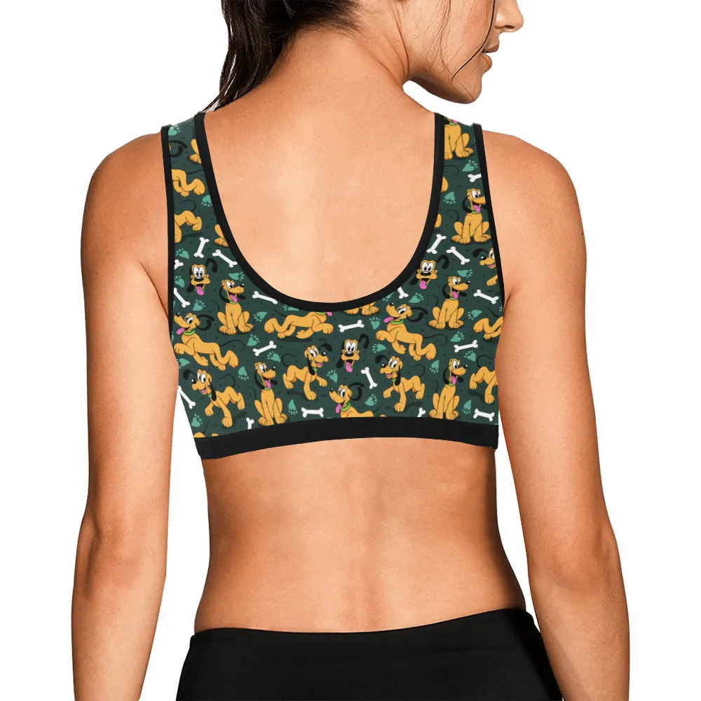 Disney Pluto Life Is Better With A Dog Women's Sports Bra