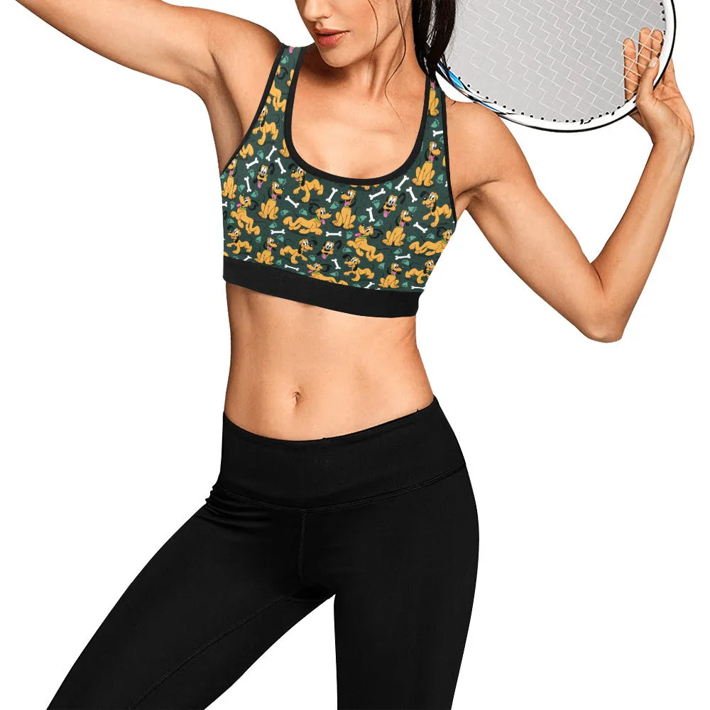 Disney Pluto Life Is Better With A Dog Women's Sports Bra