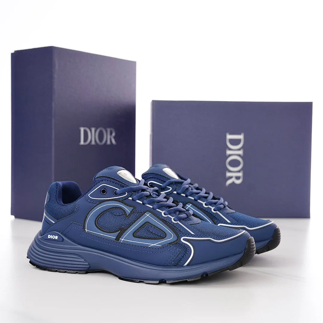 DOR B30  Deep Blue Mesh and Technical Fabric Sneakers -115