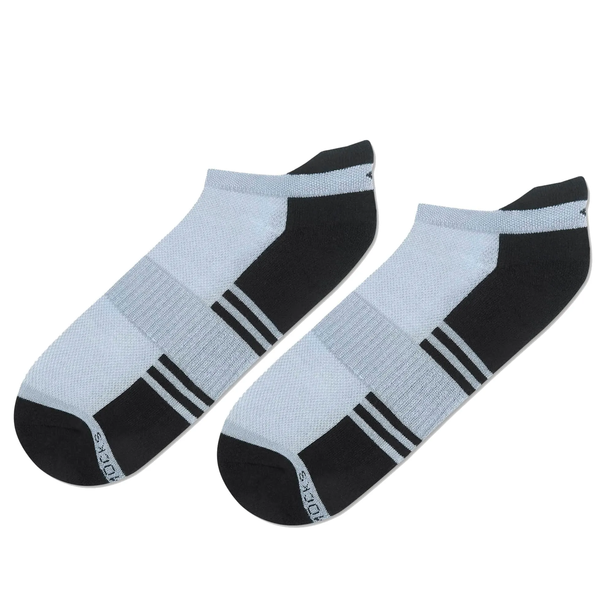 Dual Solid Grey/Black Bamboo Unisex Ankle Length Socks