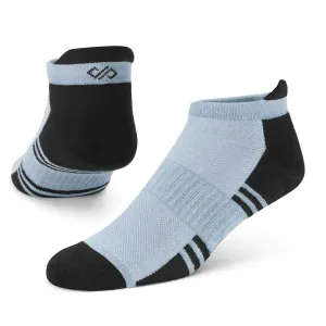 Dual Solid Grey/Black Bamboo Unisex Ankle Length Socks