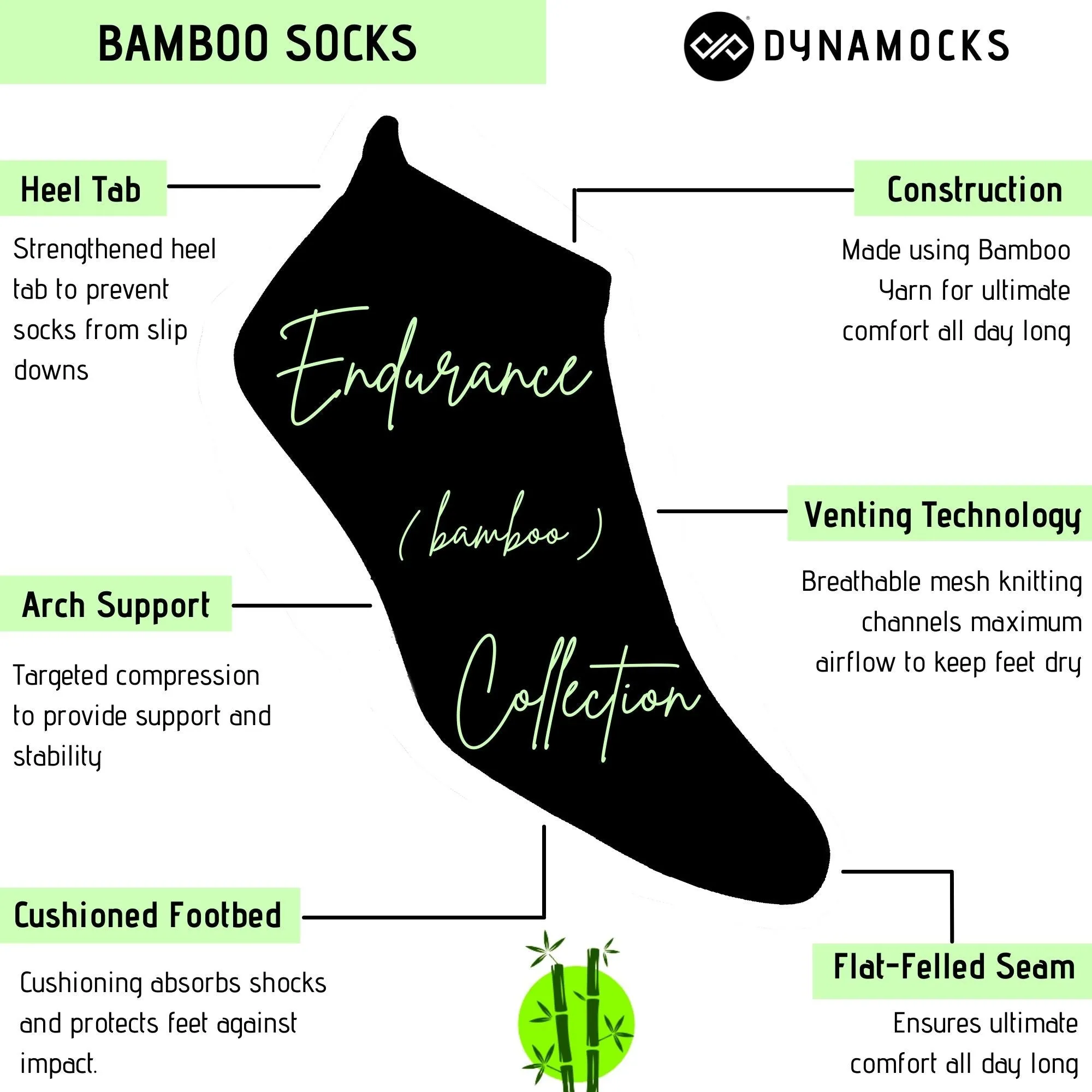 Dual Solid Grey/Black Bamboo Unisex Ankle Length Socks