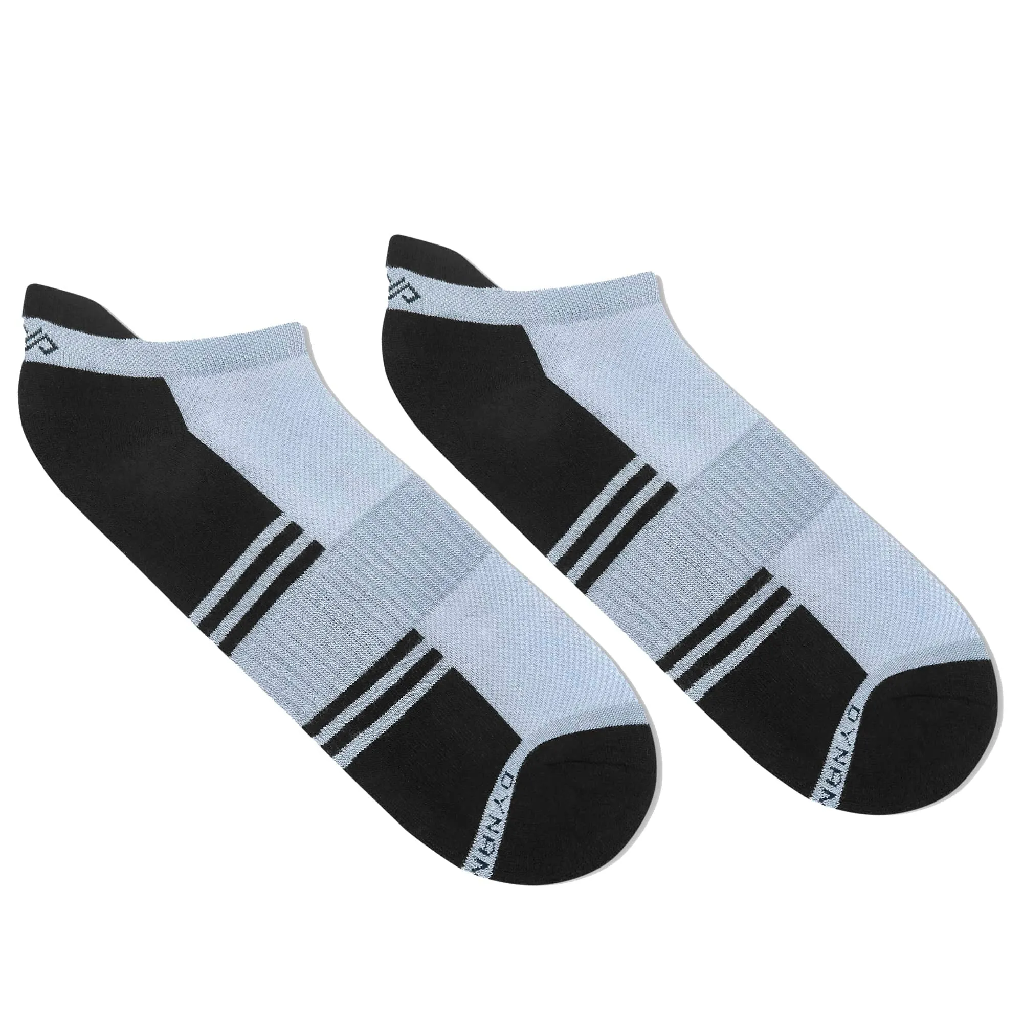 Dual Solid Grey/Black Bamboo Unisex Ankle Length Socks