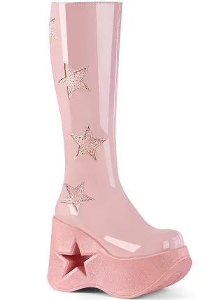 DYNAMITE-218 [Baby Pink Pat] | PLATFORM BOOTS [PREORDER]