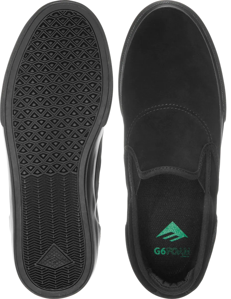 Emerica - Wino G6 Slip-On Shoes | Black Black