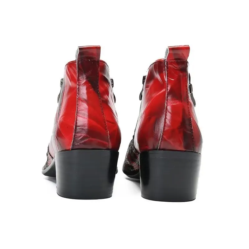 Exotic Charm Genuine Leather Flashy Dress Boots