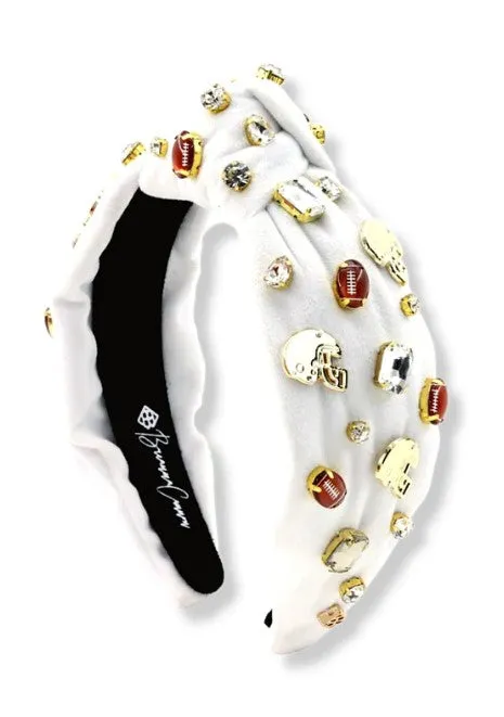 Fan Gear Football Headband-White