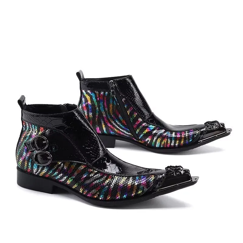 FancyLeather Exotic Ankle Boots