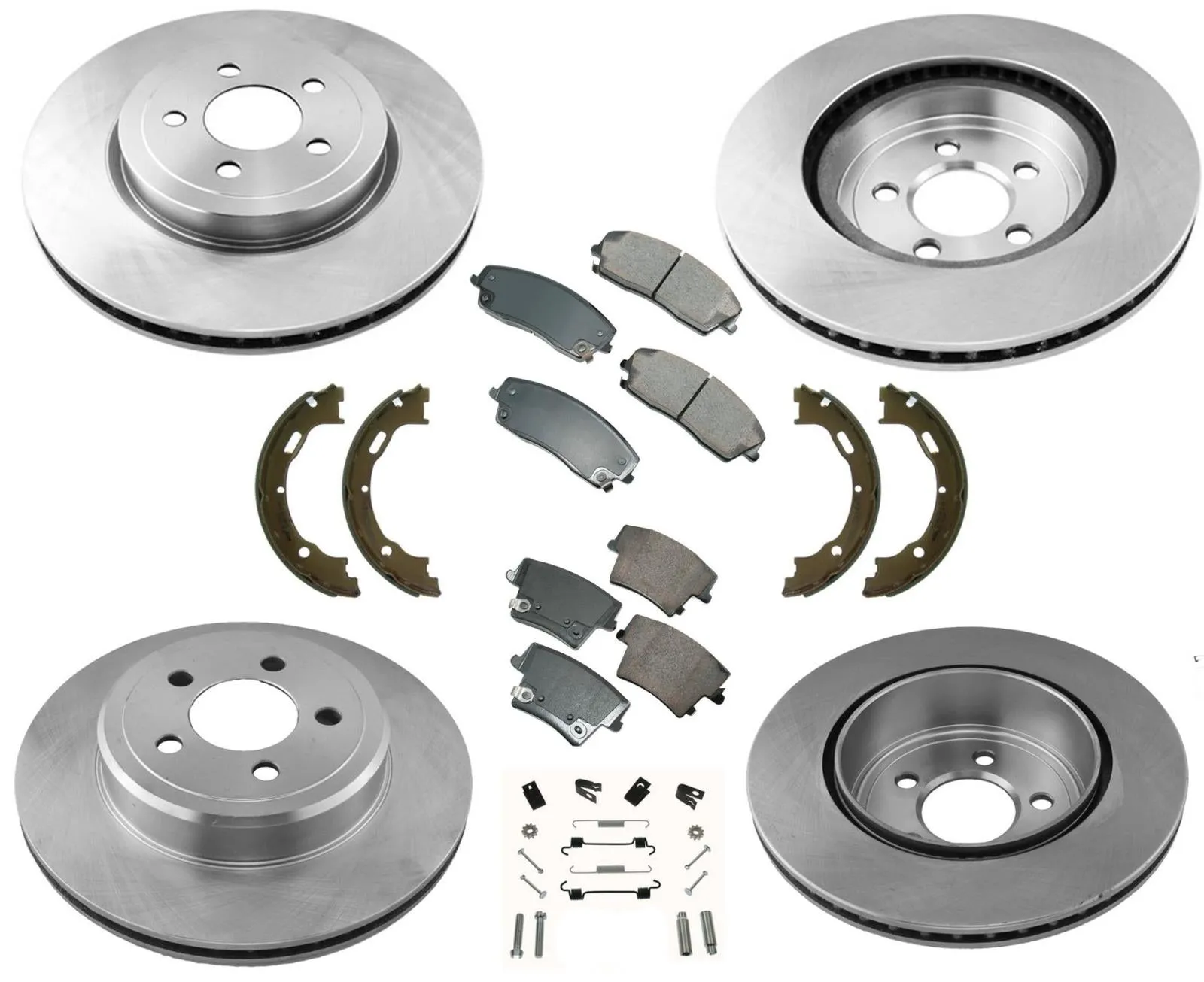 Fits 2018-2020 3.6L All Wheel Drive Chrysler 300 Disc Brake Rotors Pads Shoes