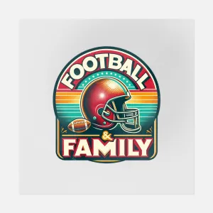 Football & Family Vintage Art