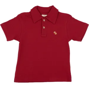 Football Embroidery SS Polo- Maroon