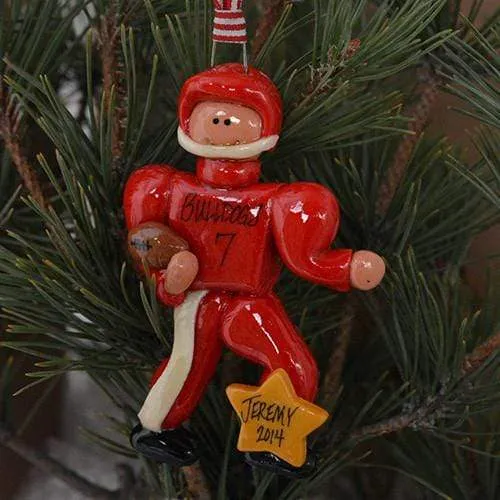 Football Player Christmas Ornament