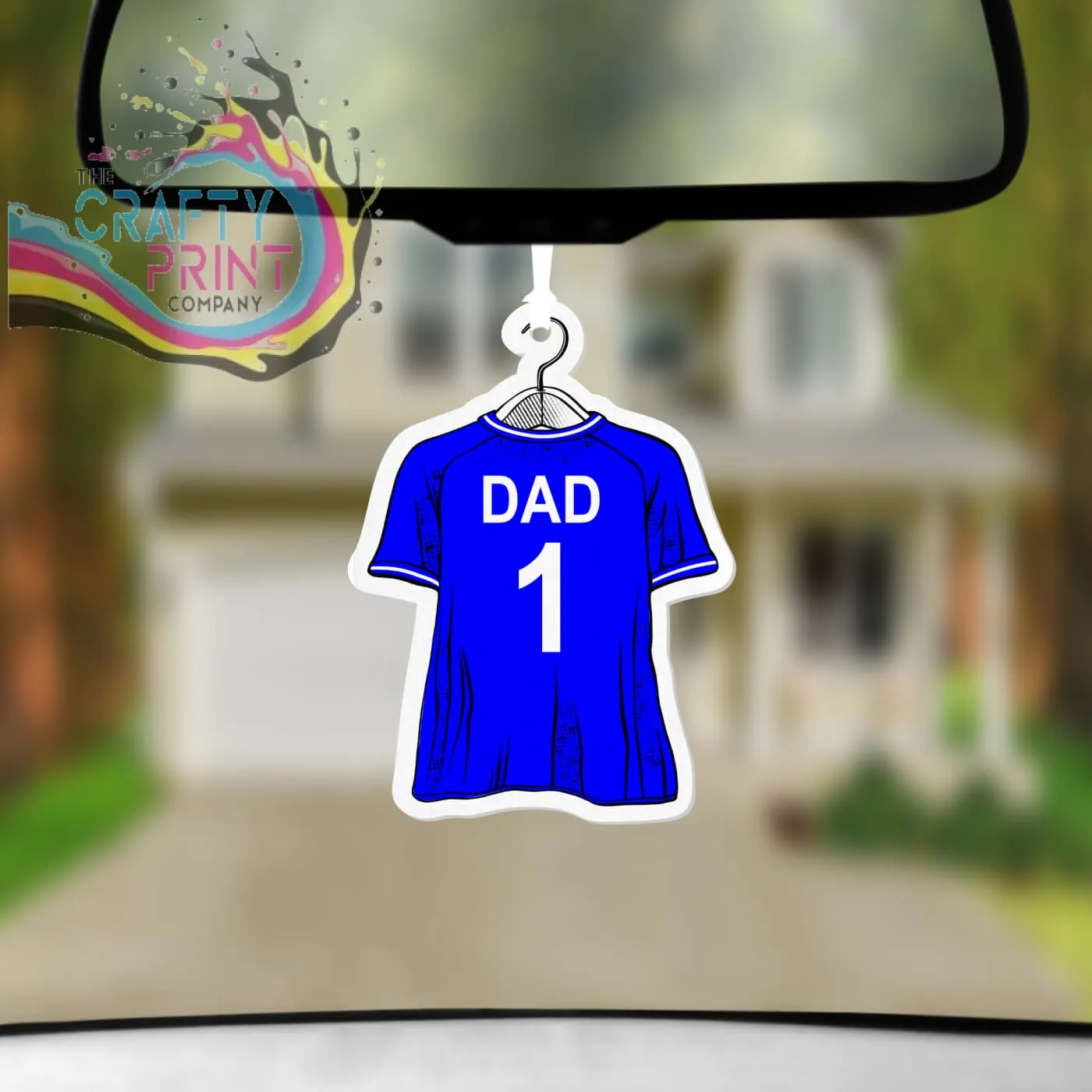 Football Shirt Shape Personalised Car Air Freshener with Fragrance Bottle