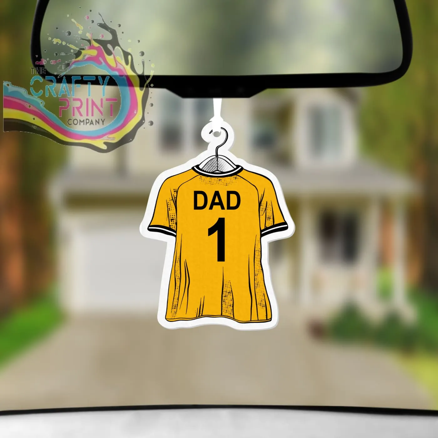 Football Shirt Shape Personalised Car Air Freshener with Fragrance Bottle