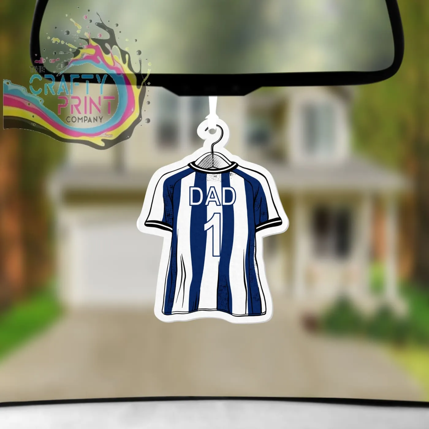 Football Shirt Shape Personalised Car Air Freshener with Fragrance Bottle