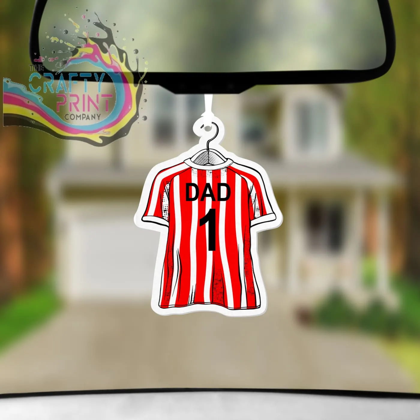 Football Shirt Shape Personalised Car Air Freshener with Fragrance Bottle