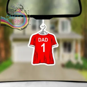 Football Shirt Shape Personalised Car Air Freshener with Fragrance Bottle