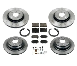 For Acura RL 05-12 Front Rear Disc Rotors Ceramic Pads & Parking Brake Shoes 7pc