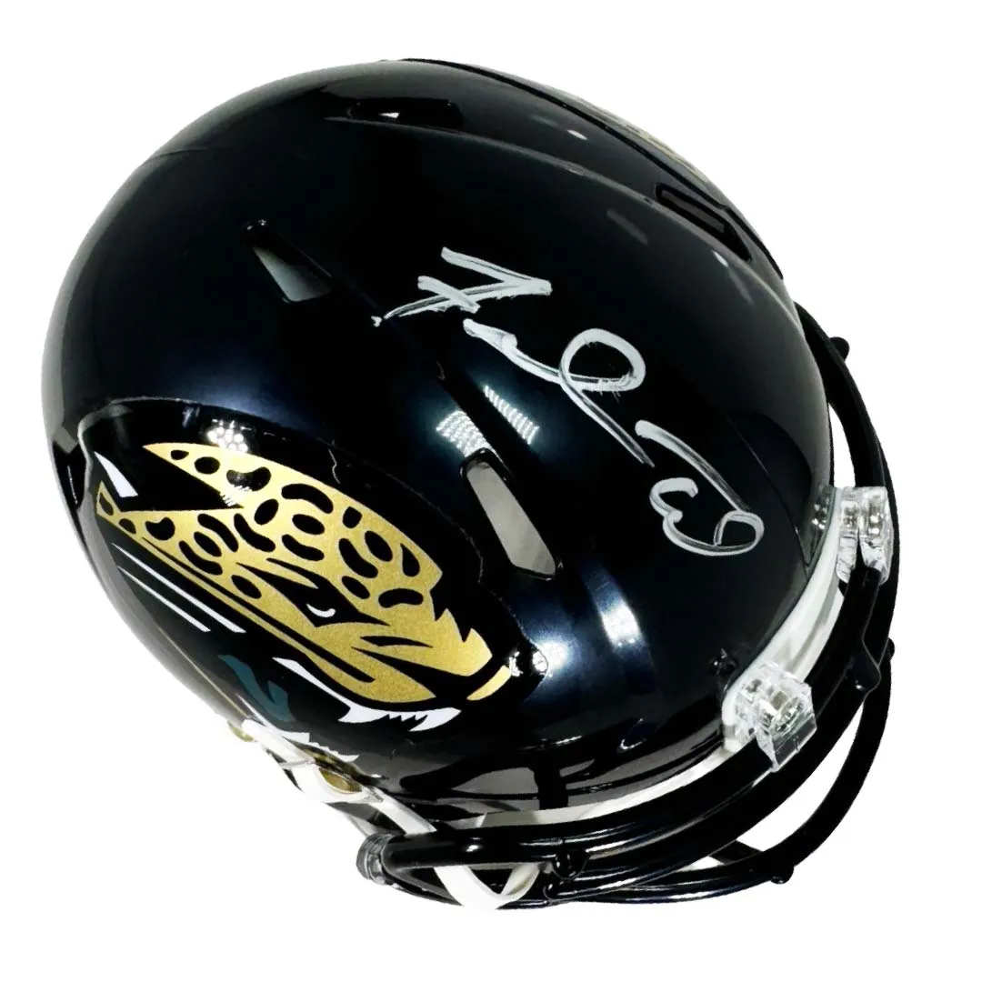 Fred Taylor Signed Jacksonville Jaguars Throwback Speed Mini Football Helmet (JSA)