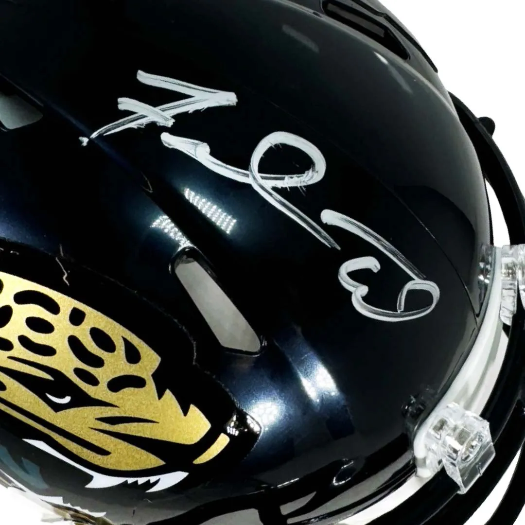 Fred Taylor Signed Jacksonville Jaguars Throwback Speed Mini Football Helmet (JSA)