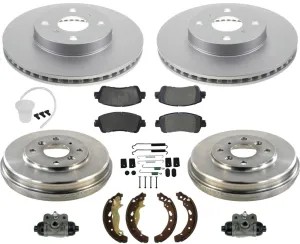 Front Disc Brake Rotors & Pads Rear Drums Brake Shoes For Yaris iA  2019-2020