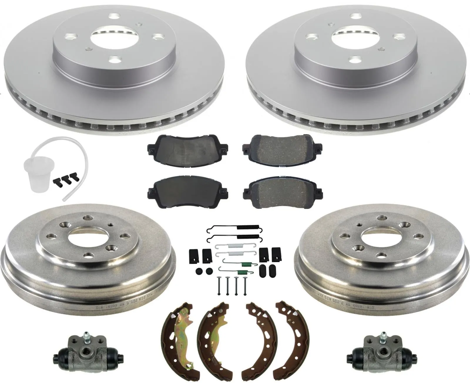 Front Disc Brake Rotors & Pads Rear Drums Brake Shoes For Yaris iA  2019-2020