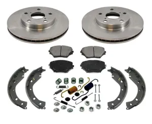 Front Rotors Ceramic Brake Pads Brakes Shoes & Springs Fits Toyota Rav4 2003-05