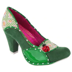 Future Lady Bug Green Floral by Irregular Choice