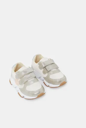 Girls Gold Velcro Slim-Runner