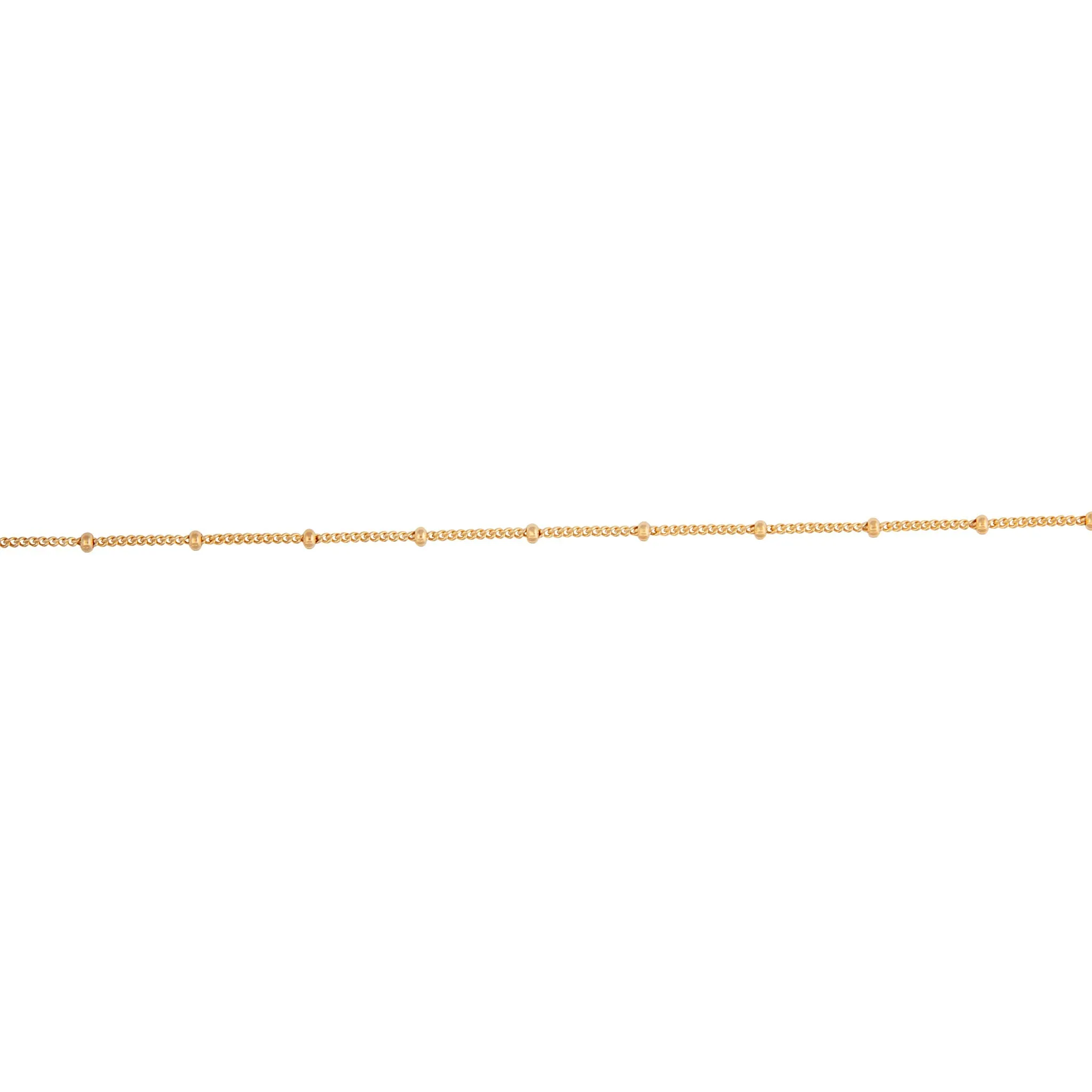 Gold Plated Sterling Silver Bead Chain Anklet