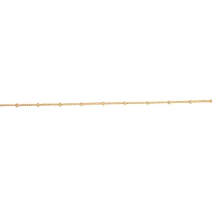 Gold Plated Sterling Silver Bead Chain Anklet