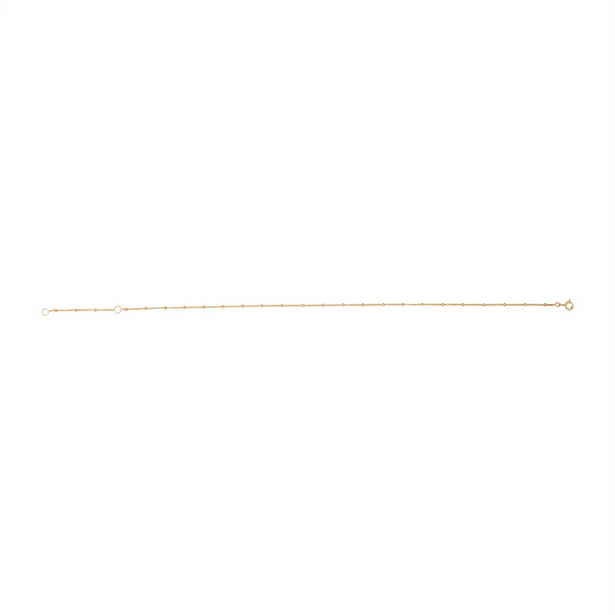 Gold Plated Sterling Silver Bead Chain Anklet