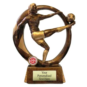 Gold Resin Circular Footballer (RS525)